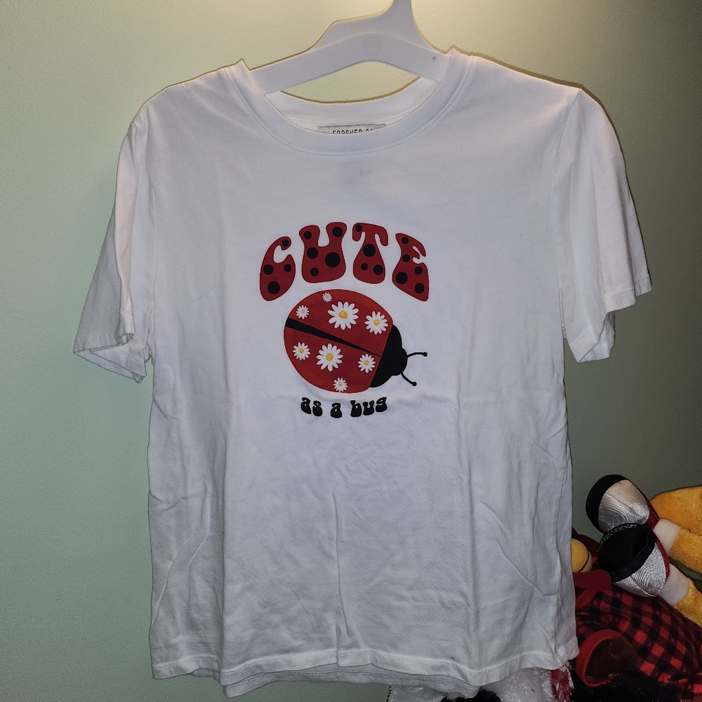 Cute as a bug ladybug tee